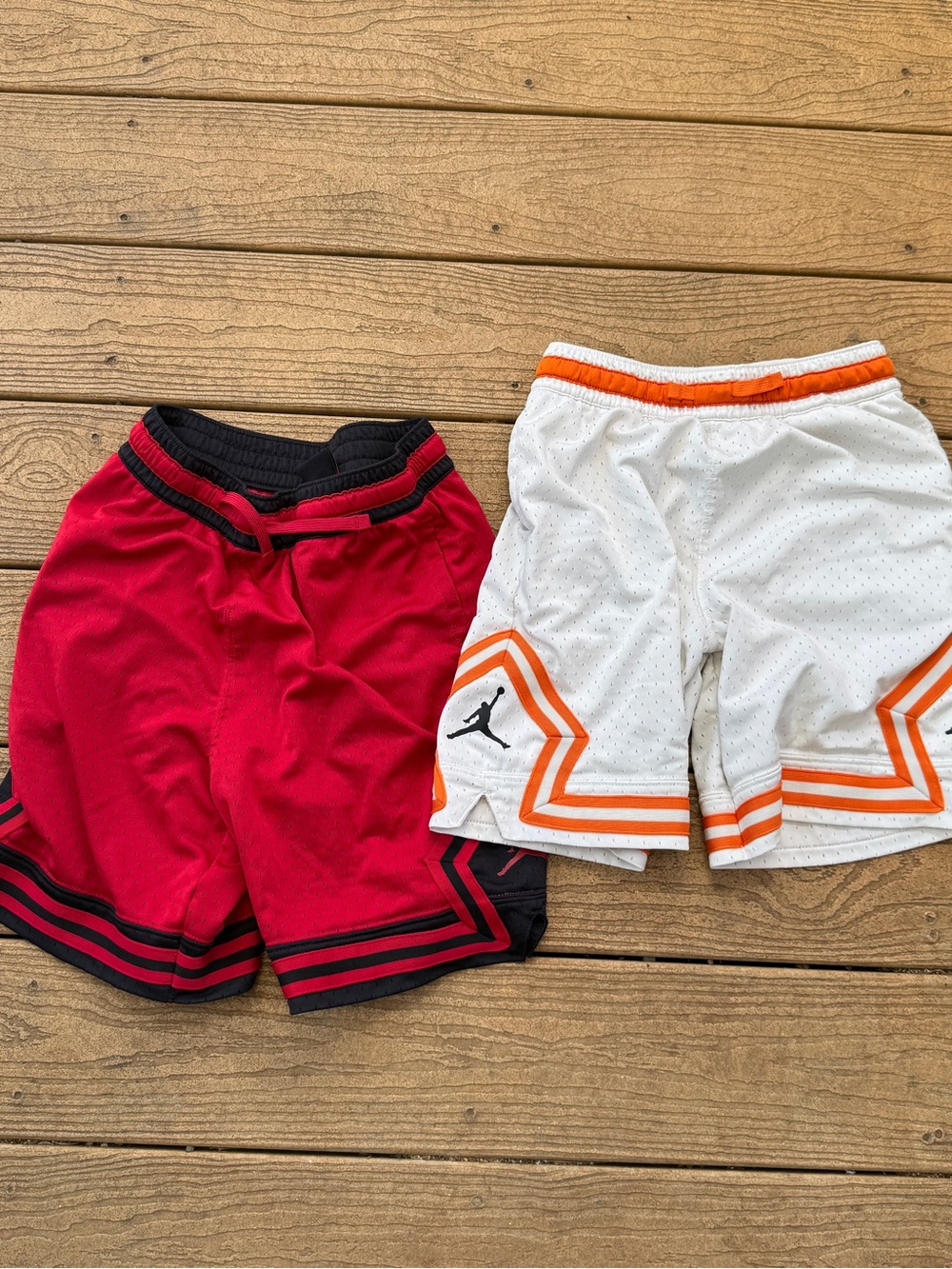 Jordan Kids Red and White Basketball Shorts Set